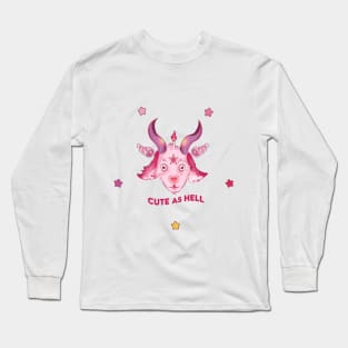 Cute Baphomet cute as hell Straberry Long Sleeve T-Shirt